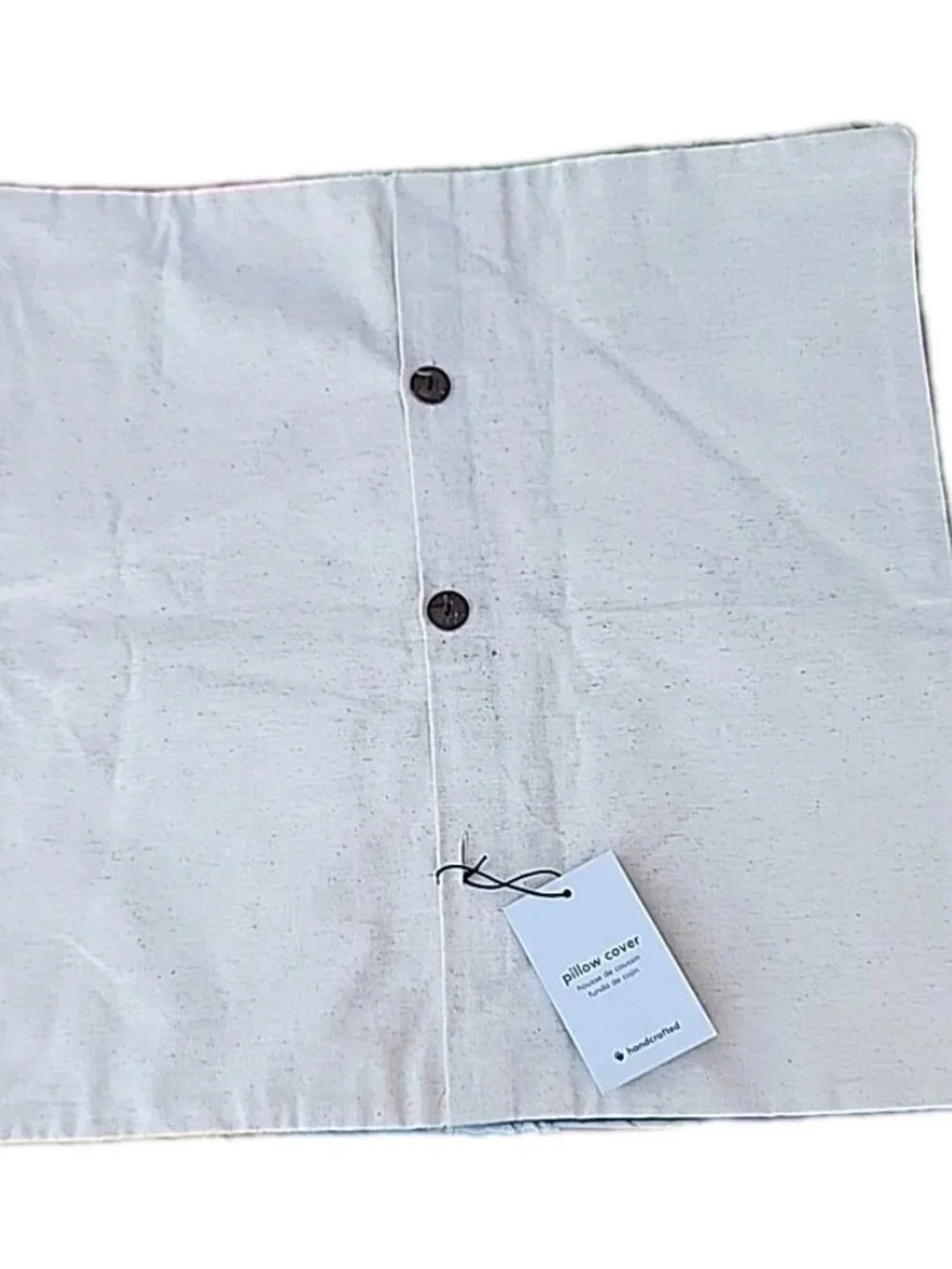 NEW West Elm Handcrafted Geometric Modernist Abstract Linen Square Pillow Case